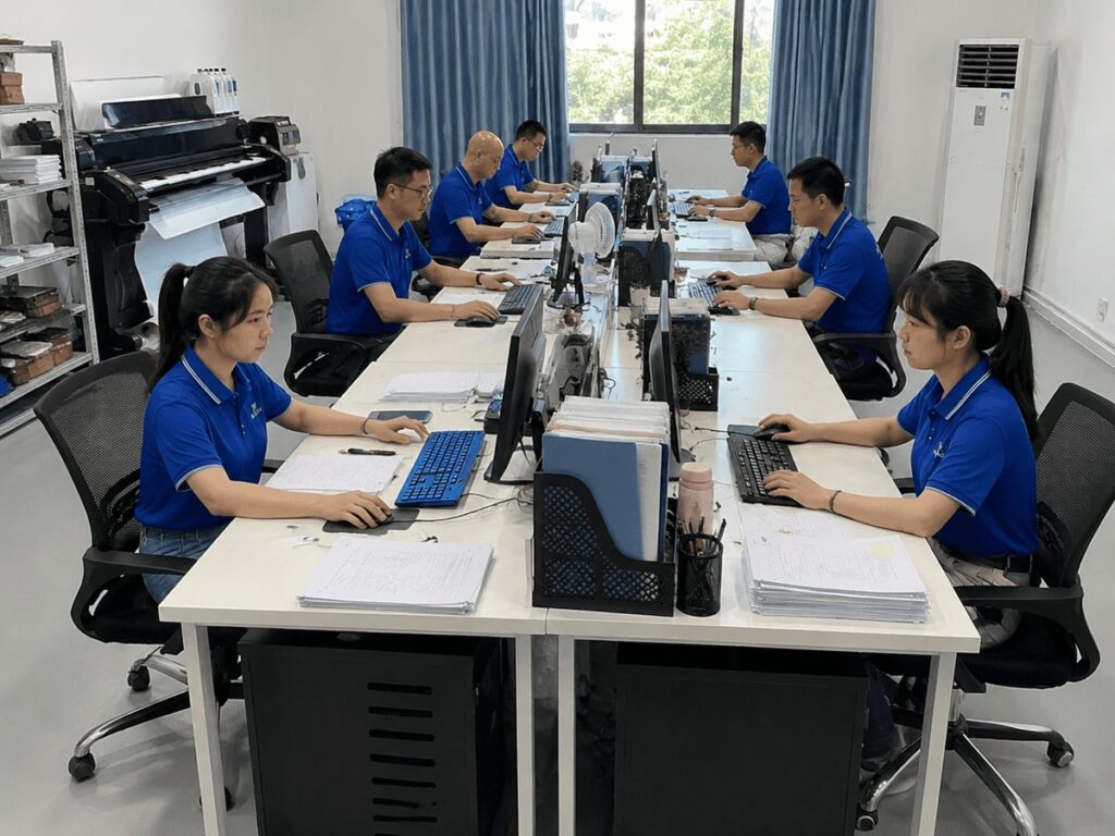 YIDI project team in a garment development meeting